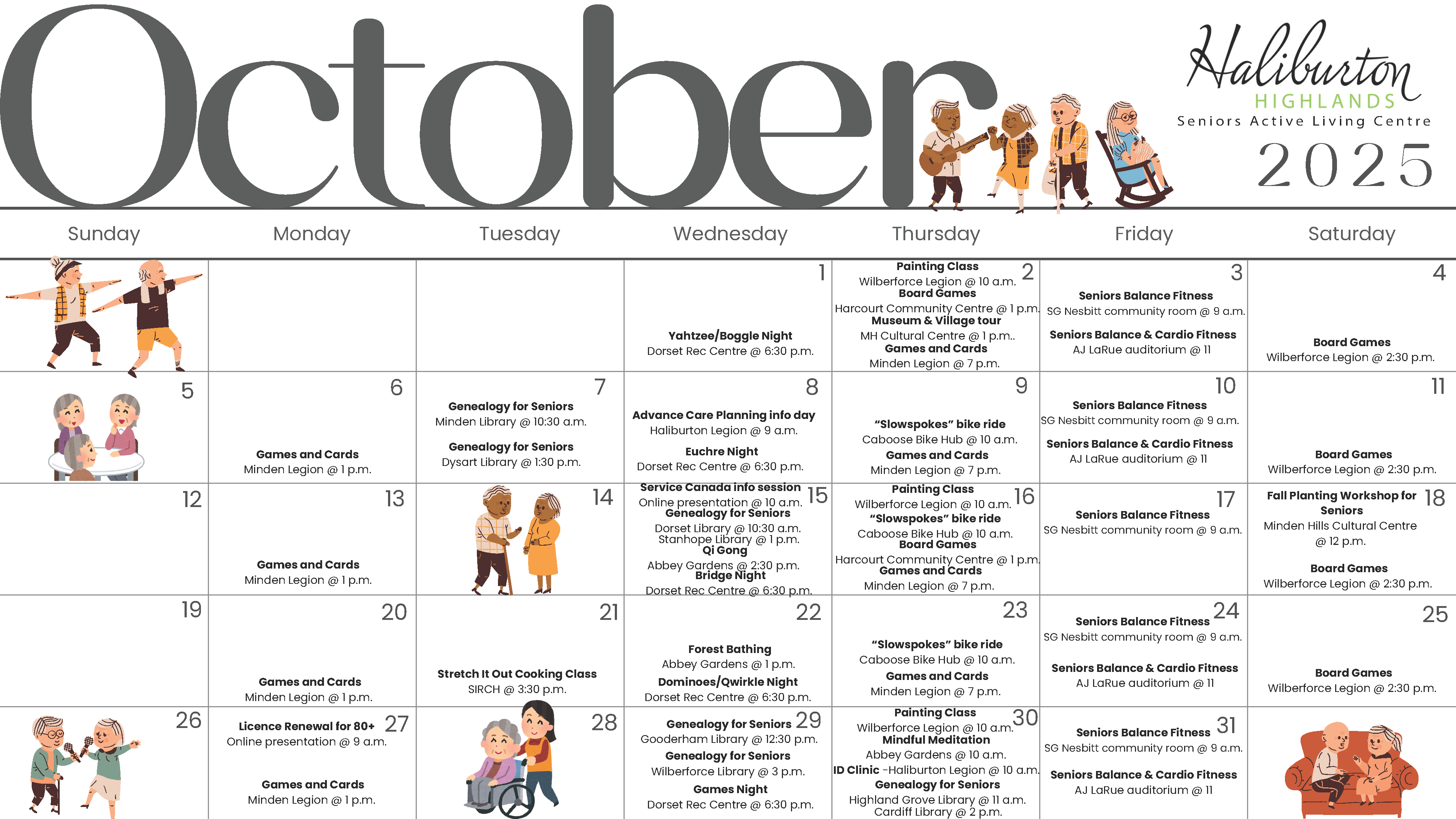 Click here to download the SALC October 2025 Calendar of events. If you require support please email cswb@haliburtoncounty.ca.