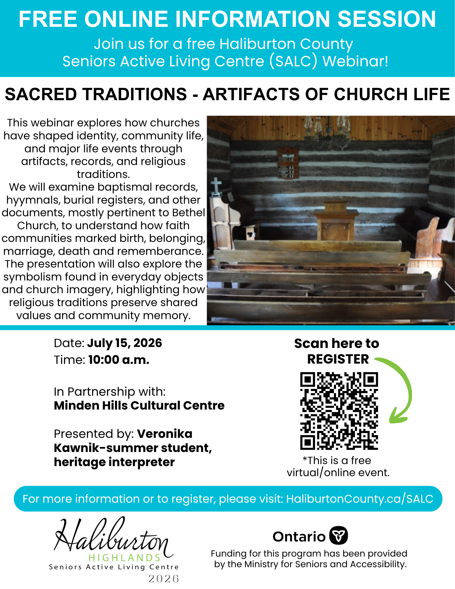 Webinar poster: Sacred Traditions