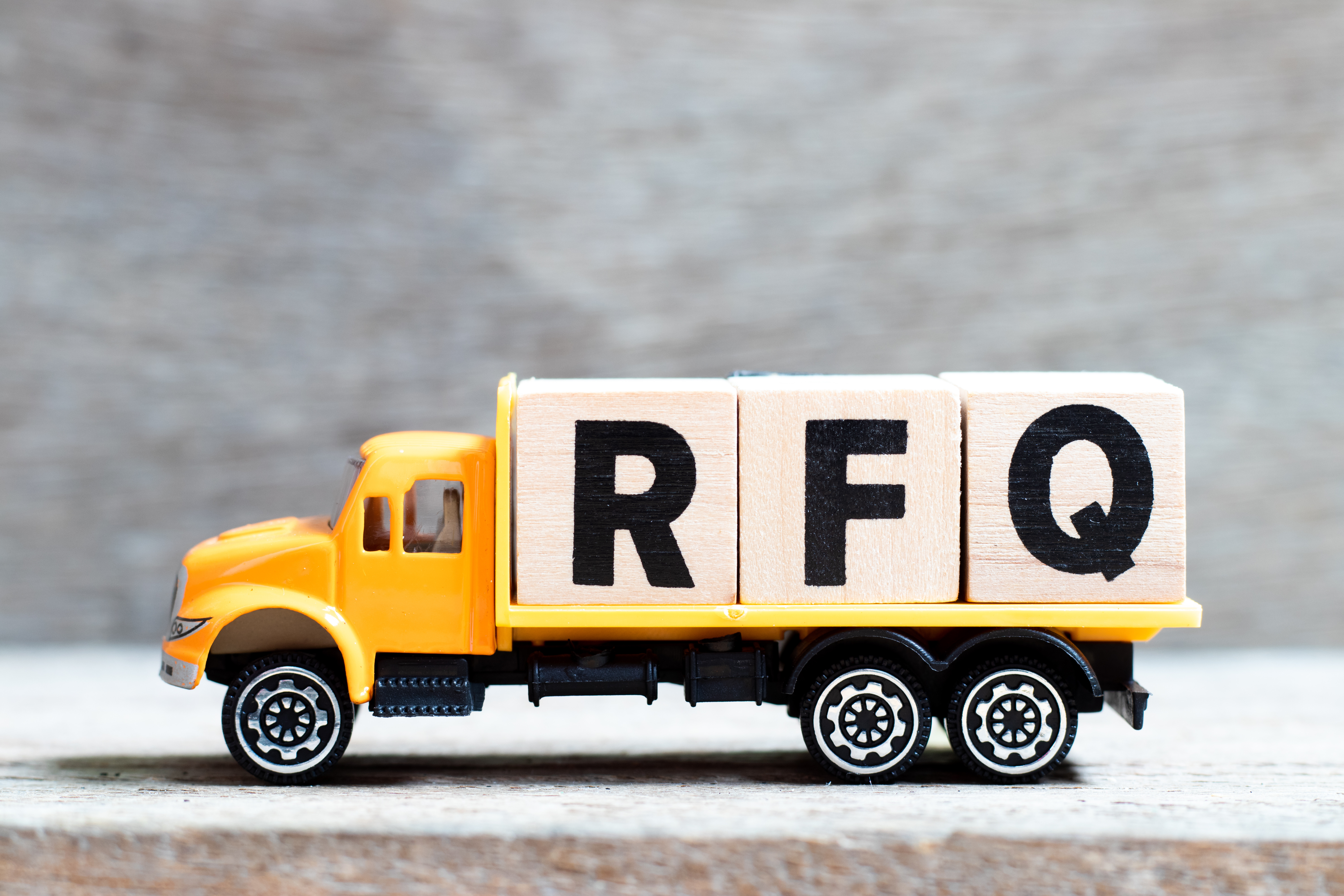 truck with RFQ printed on the side