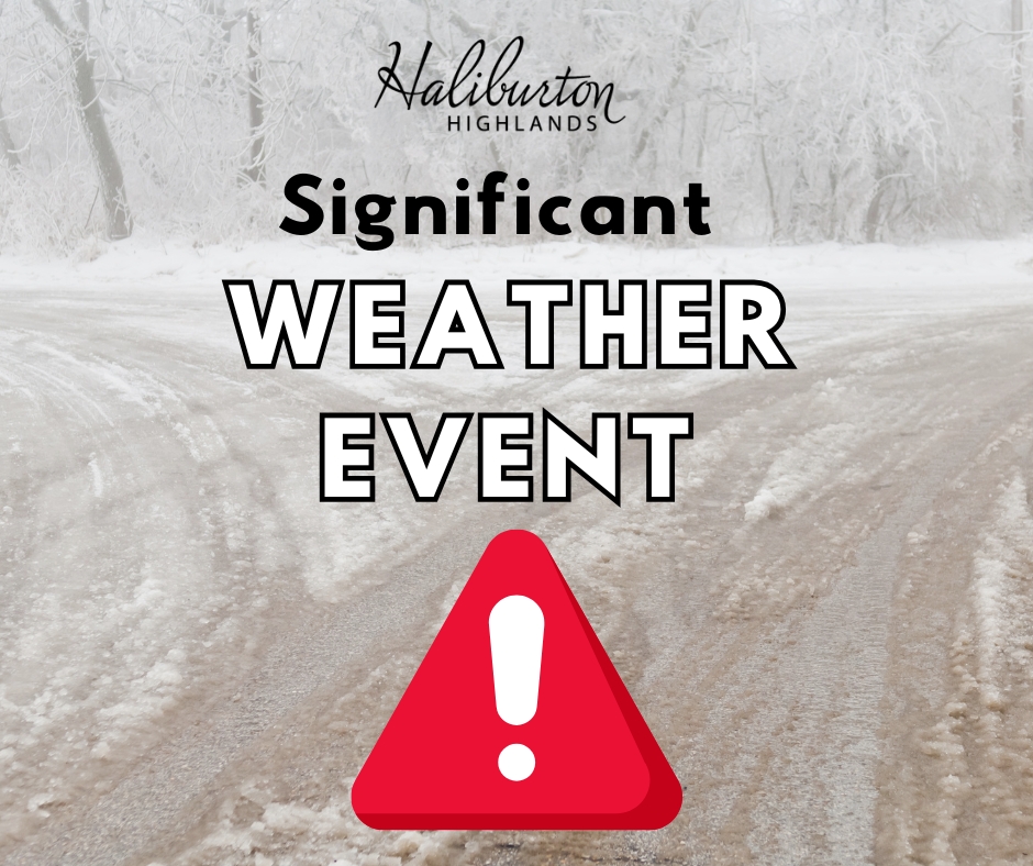 Significant weather event declared for the County of Haliburton
