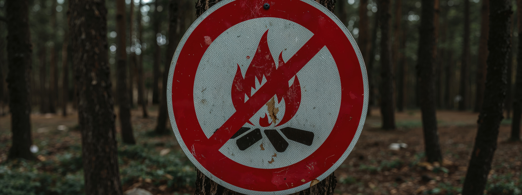 picture of a "no campfires" sign