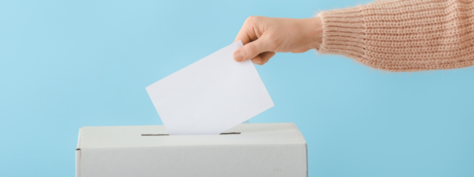 picture of someone casting a vote