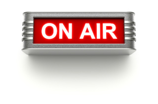 "on air" sign